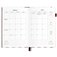 2027 A5 Academic Vertical Planner | Chocolate Stripe
