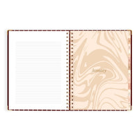 2027 A4 Academic Vertical Planner | Merlot Pinstripe