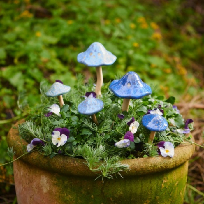 Mushroom Ceramic Small | Blue
