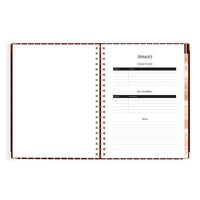 2027 A4 Academic Vertical Planner | Merlot Pinstripe