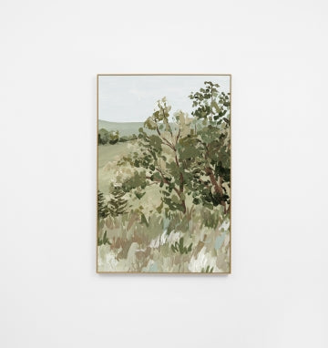 Hillside Retreat Green 2 Rectangle Canvas