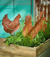 Chicken Silhouette Rust