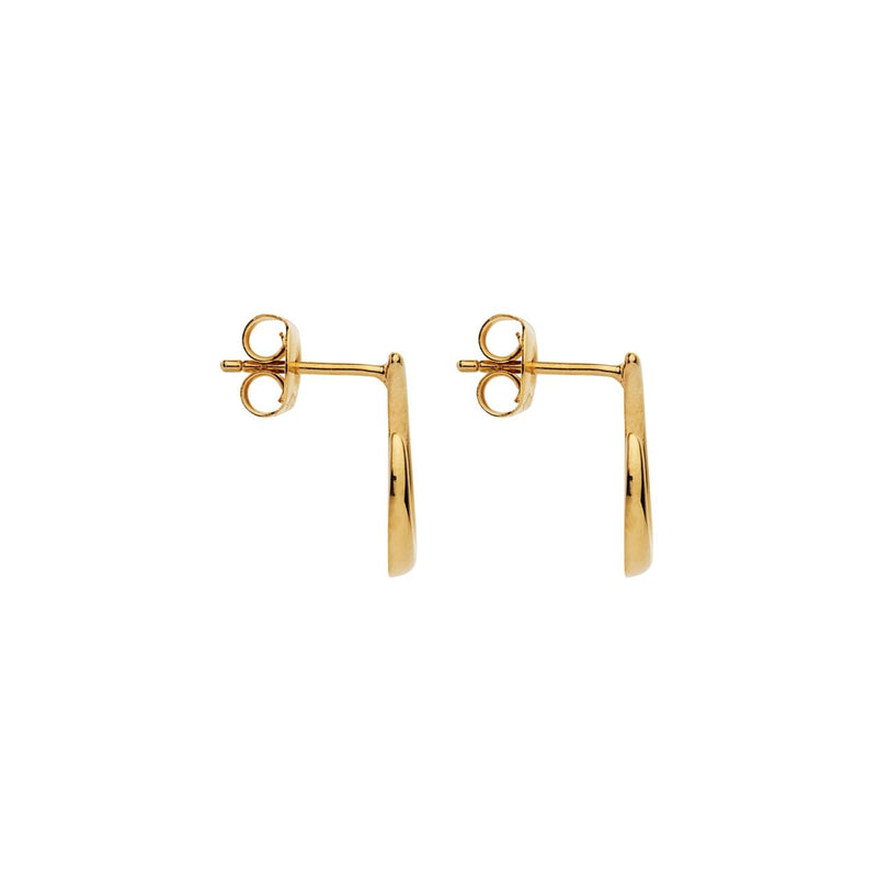 Baby Curl Yellow Gold Stud Earring