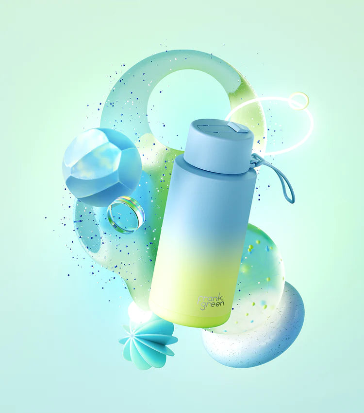 Limited Edition Gradient Ceramic Reusable Bottle | 34oz 1000ml ( 1 Litre)