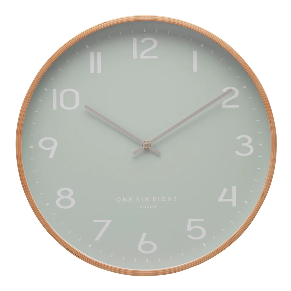 Olivia Silent Wall Clock | Aqua