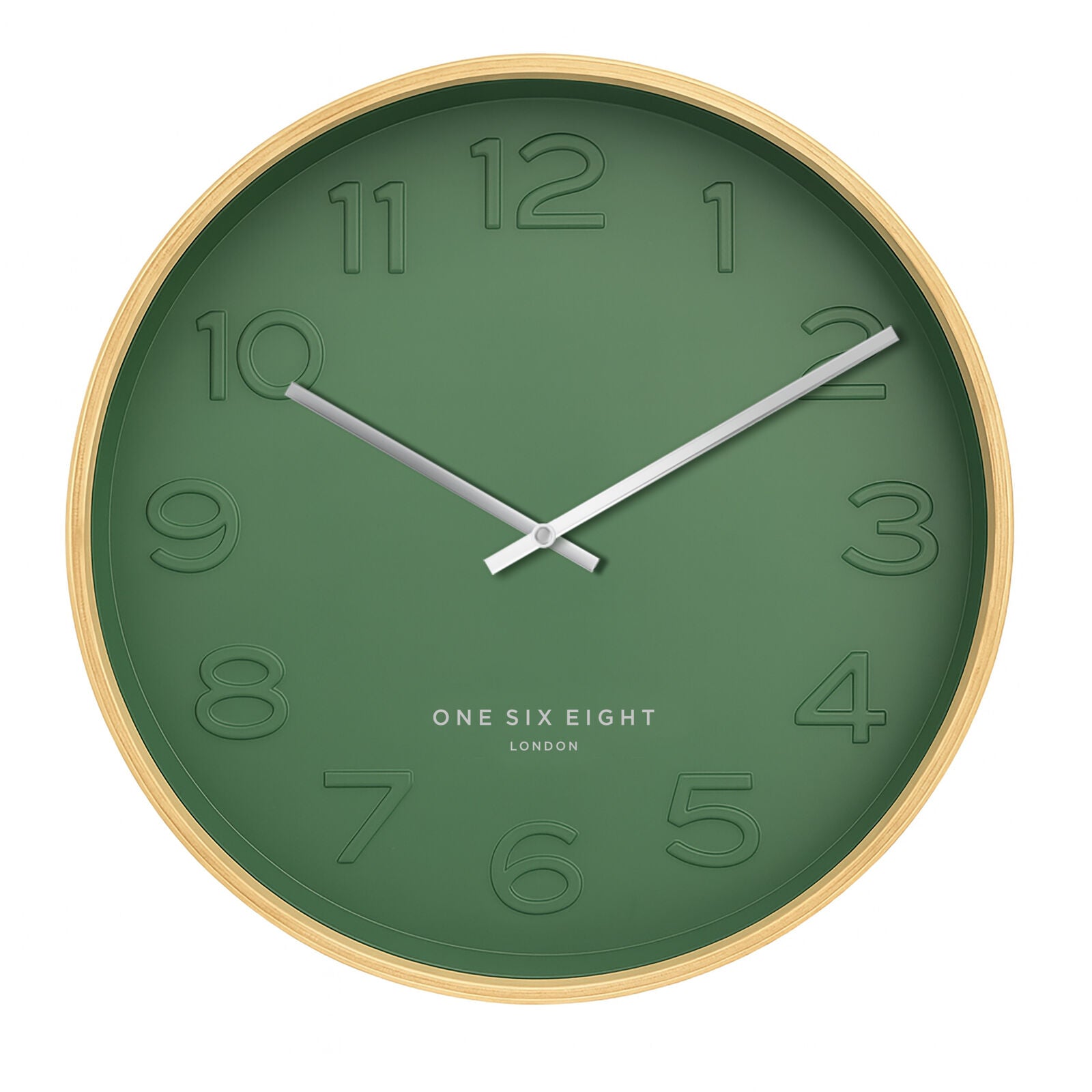 Bella Silent Wall Clock | Forest Green
