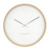 Bella Silent Wall Clock | White