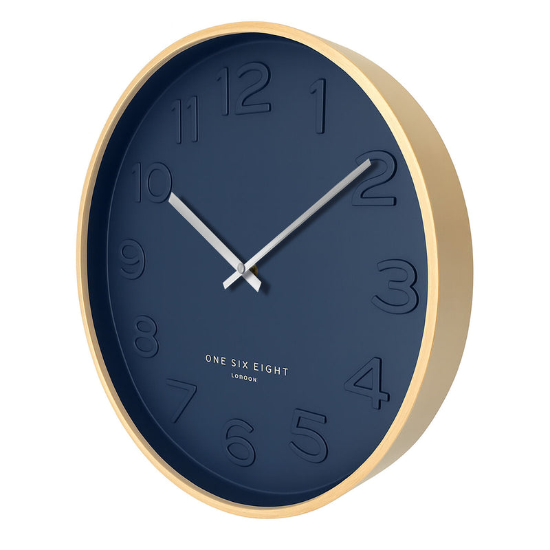 Bella Silent Wall Clock | Ocean Blue