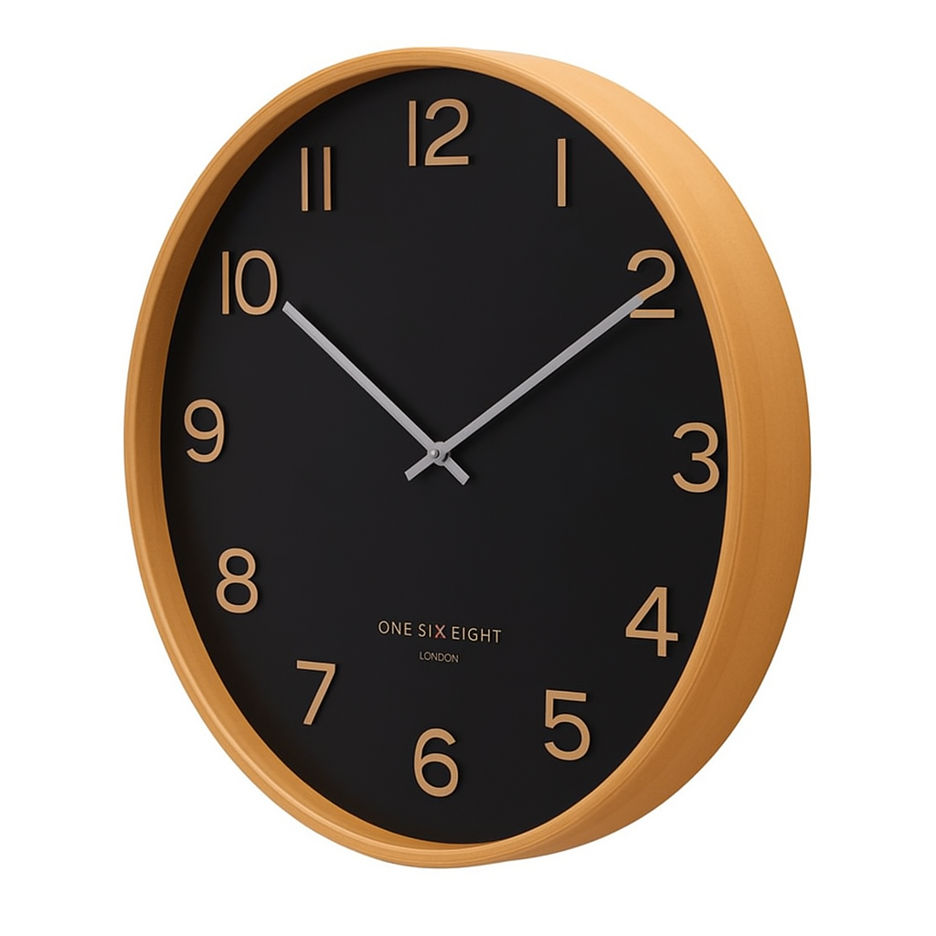 Wallace Silent Wall Clock | Black