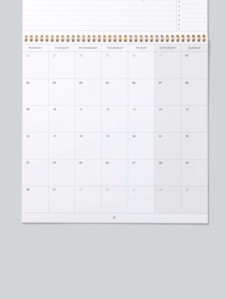 2024 Linen Wall Planner & Calendar | Oatmeal
