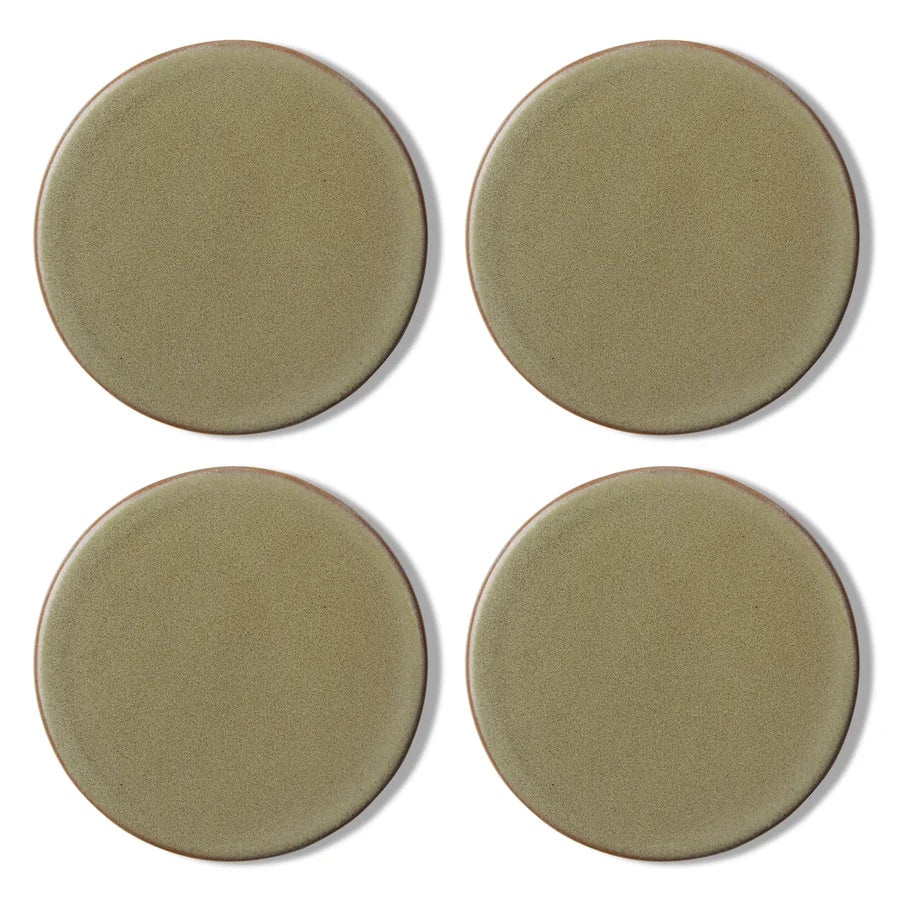Ceramic Green Coaster Set 4