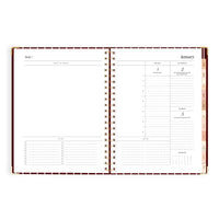 2027 A4 Academic Vertical Planner | Merlot Pinstripe