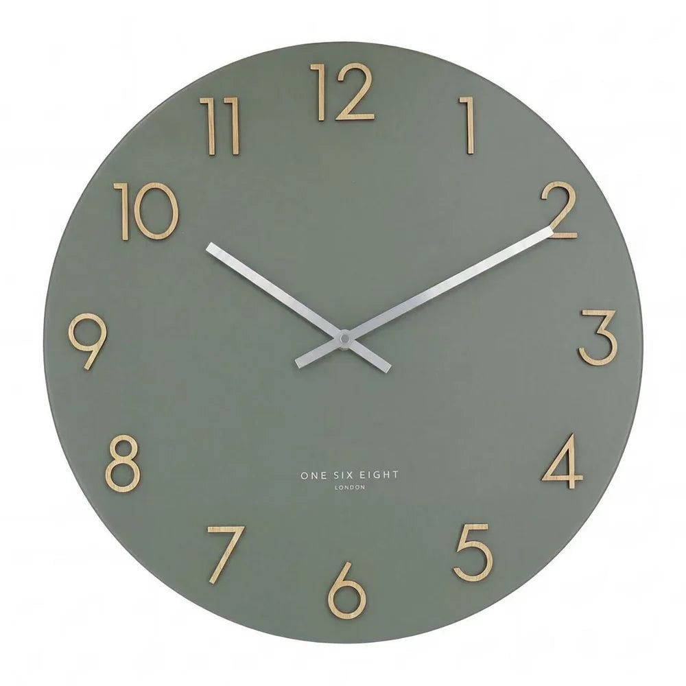 Katelyn Metal Wall Clock | Olive Green