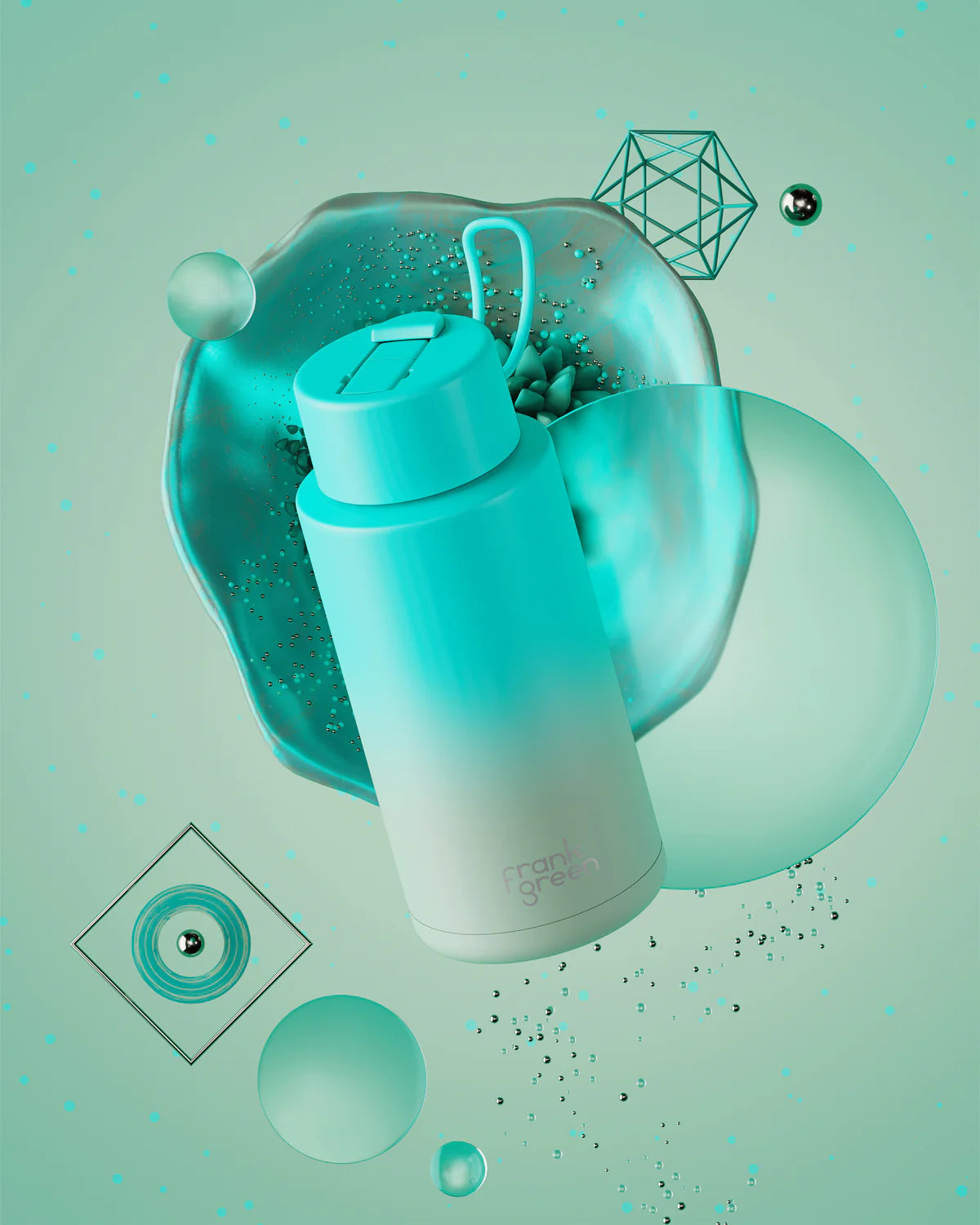 Limited Edition Gradient Ceramic Reusable Bottle | 34oz 1000ml ( 1 Litre)