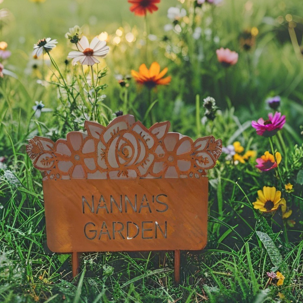 Nanna’s Garden Rust Garden Stake