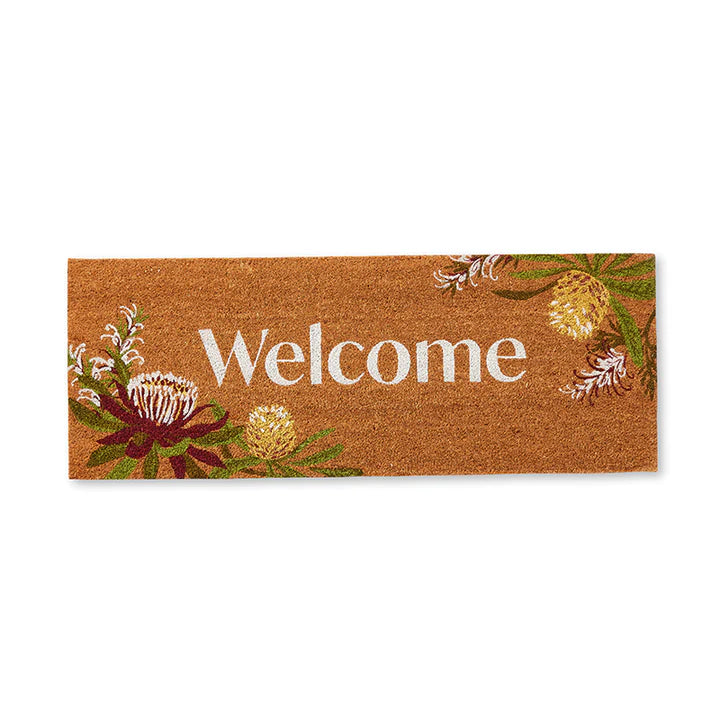 Welcome Floral Doormat 45x120cm