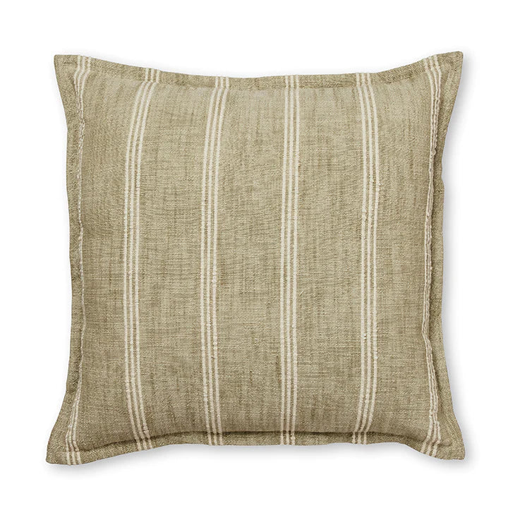 Munro Green Stripe Feather Cushion