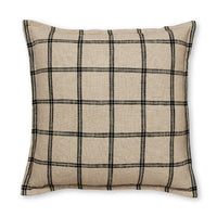 Surrey Black/Sand Check Feather Cushion