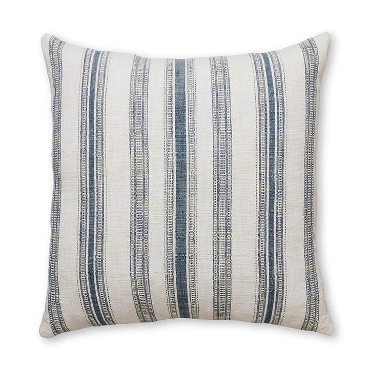 Starboard Blue Stripe Feather Cushion