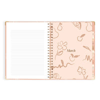 2027 A4 Academic Vertical Planner | Amalfi Peach