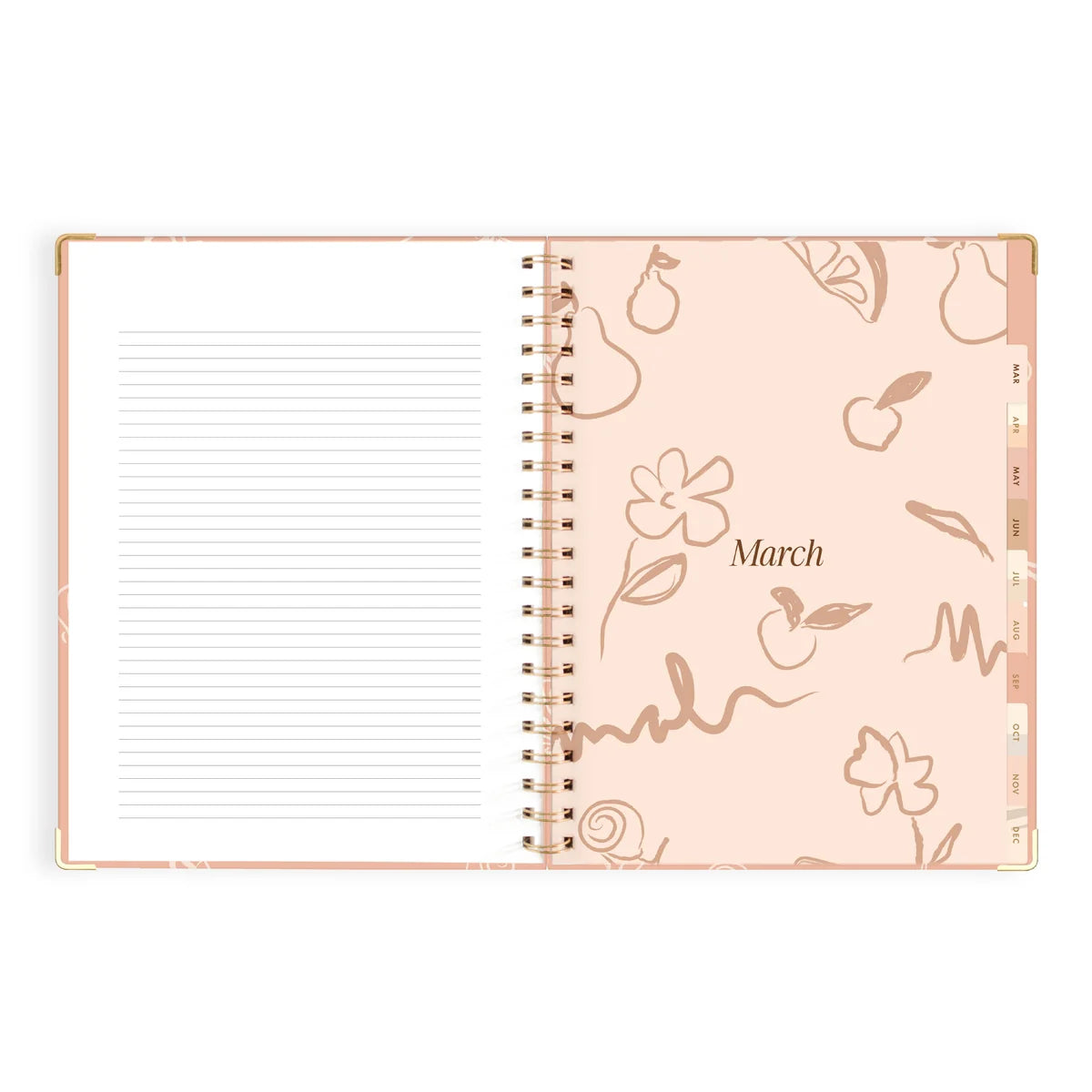2027 A4 Academic Vertical Planner | Amalfi Peach