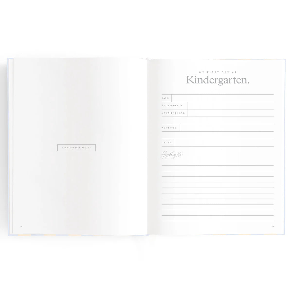 Baby Book Cloud Stripe 0-6 Years | Keepsake  3rd Edition