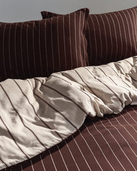 Quilt Cover | Vanilla/Mahogany