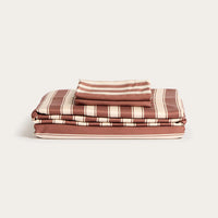 100% Organic Bamboo Sheet Set | Cinnamon Stripe