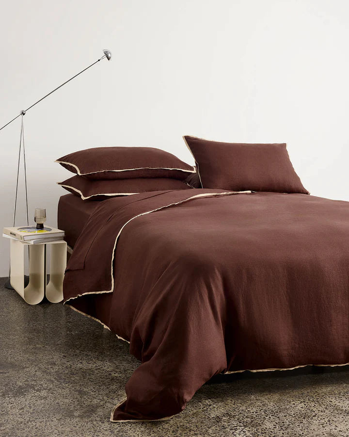 Linen Pillowcase Pair | Brown Sugar
