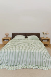 100% Organic Bamboo Sheet Set | Pistachio Stripe