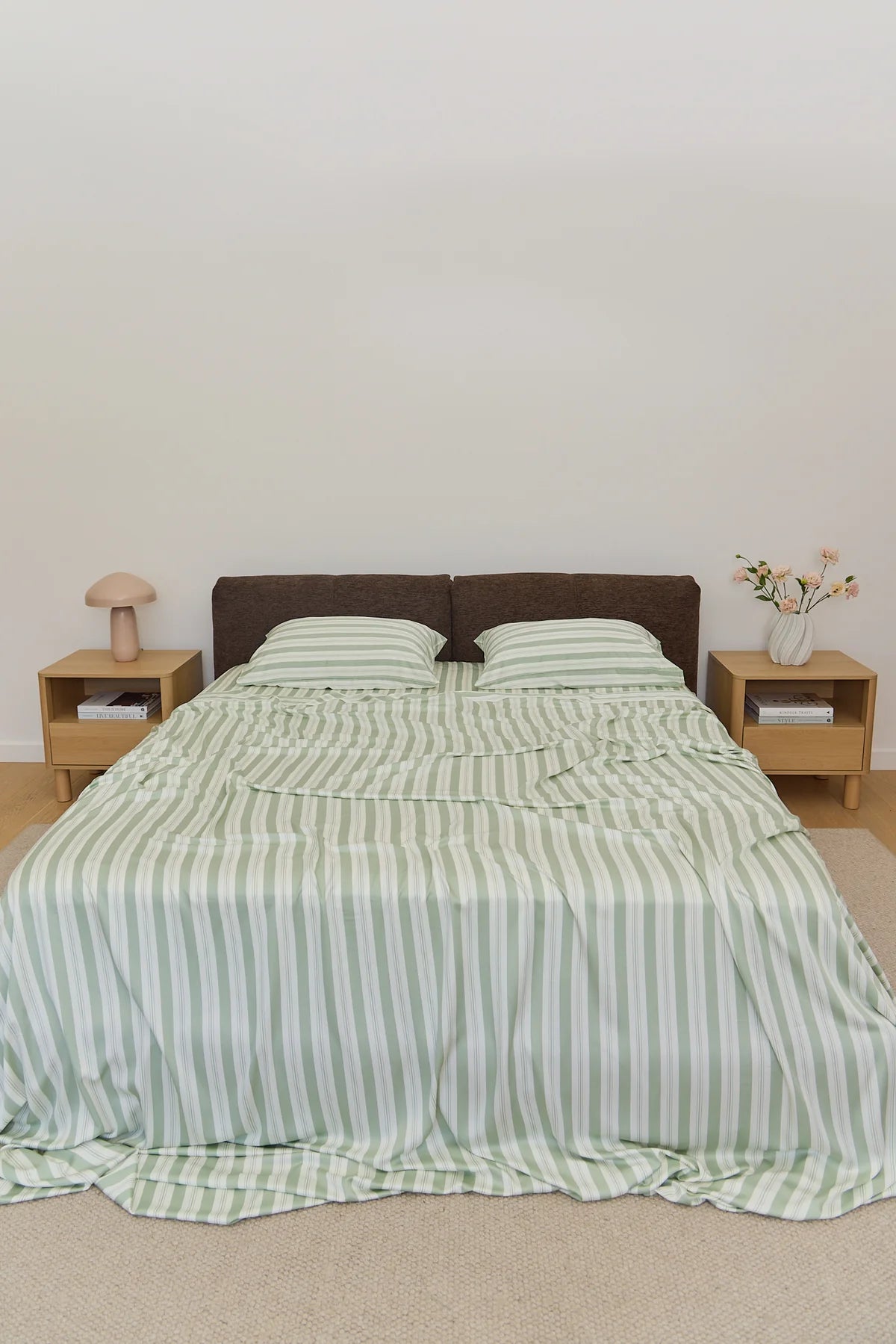 100% Organic Bamboo Sheet Set | Pistachio Stripe