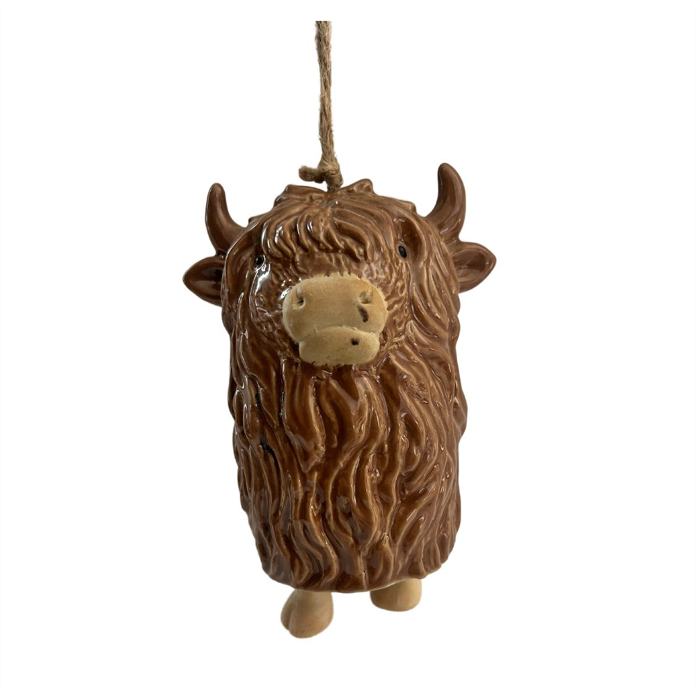 Ceramic Highland Cow Windchime