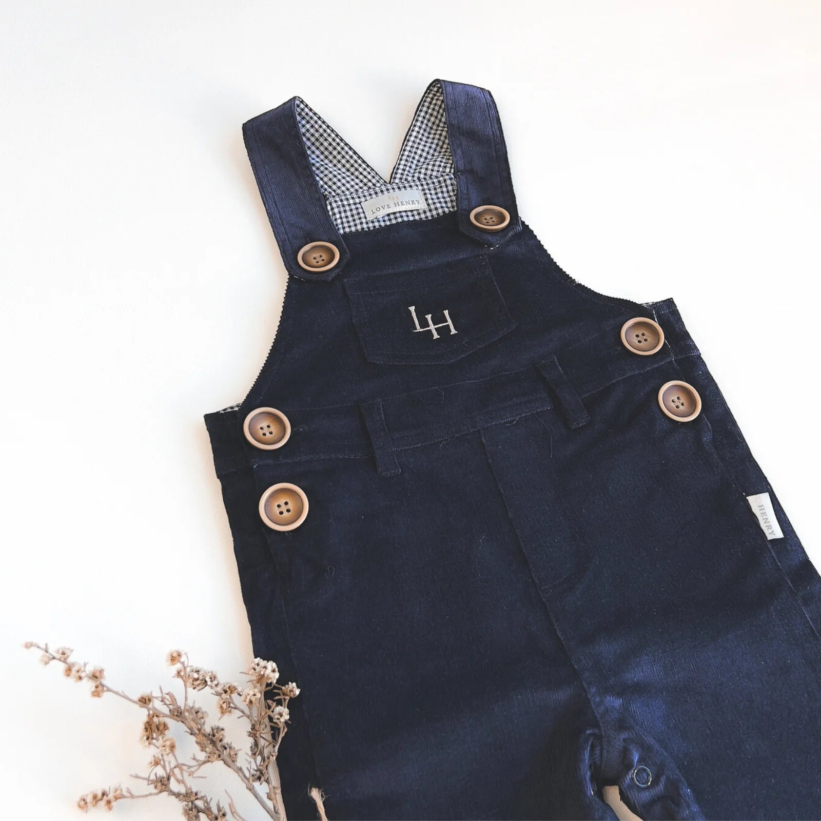 Baby Boys Roy Dungaree | Navy Corduroy