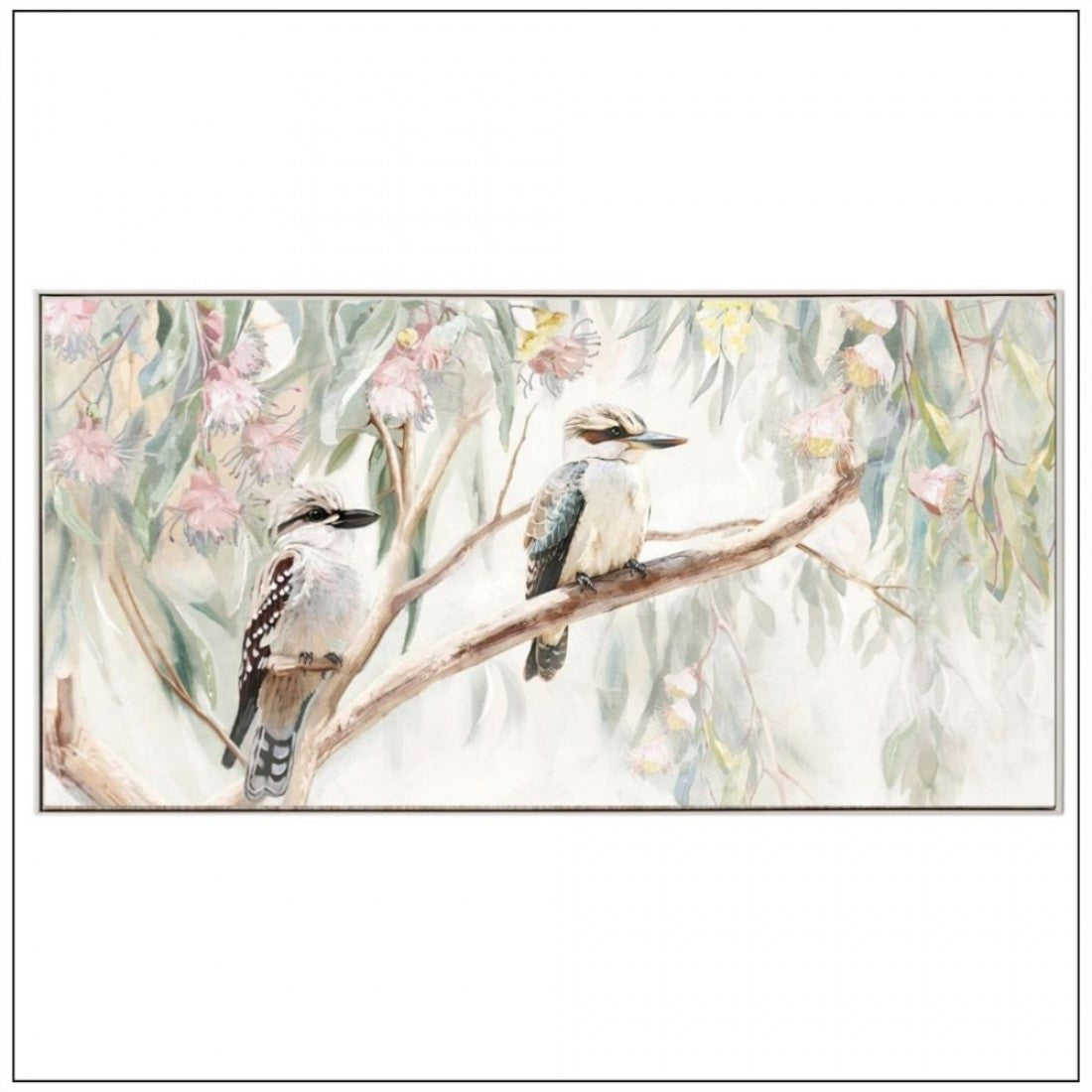 Kookaburra Hand Painted Canvas Print in Frame