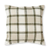 Keaton Green Slub Check Cushion