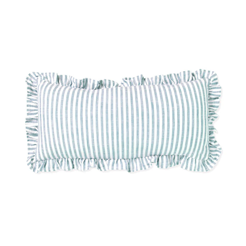 Ruffles Blue Cushion