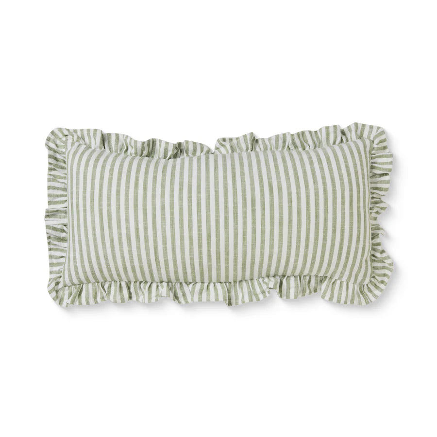 Ruffles Green Cushion