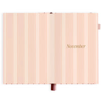 2027 A5 Horizontal Planner | Rosé Pinstripe