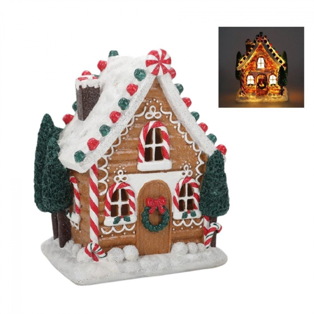 Resin Xmas House w/Light
