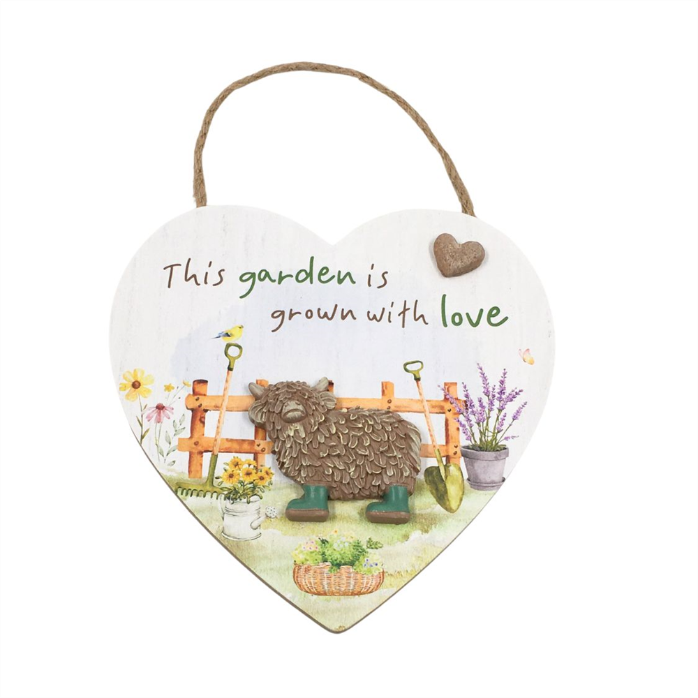 Wooden Hanging Heart