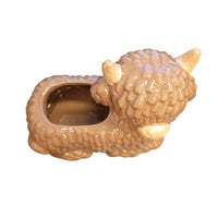 Ceramic Yak Highland Cow Pot Planter