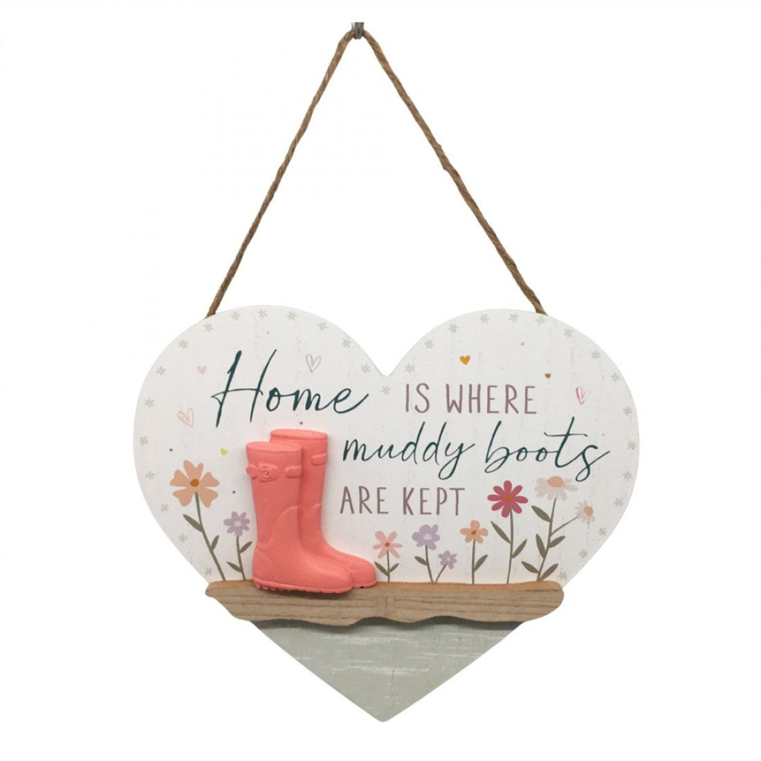 Home Muddy Boots Wooden Plaque