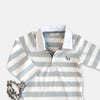 Baby Boys Freddie Polo Romper | Blue Stripe