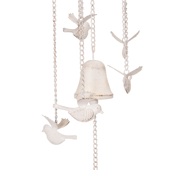 Wind Chime Cast Iron White