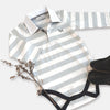 Baby Boys Freddie Polo Romper | Blue Stripe