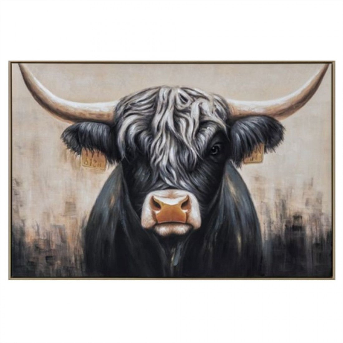 Highland Majesty Hand Painted Canvas Print in Frame
