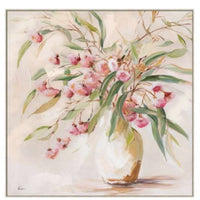Gum Blossom Grace Hand Painted Canvas Print in Frame