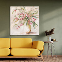 Gum Blossom Grace Hand Painted Canvas Print in Frame