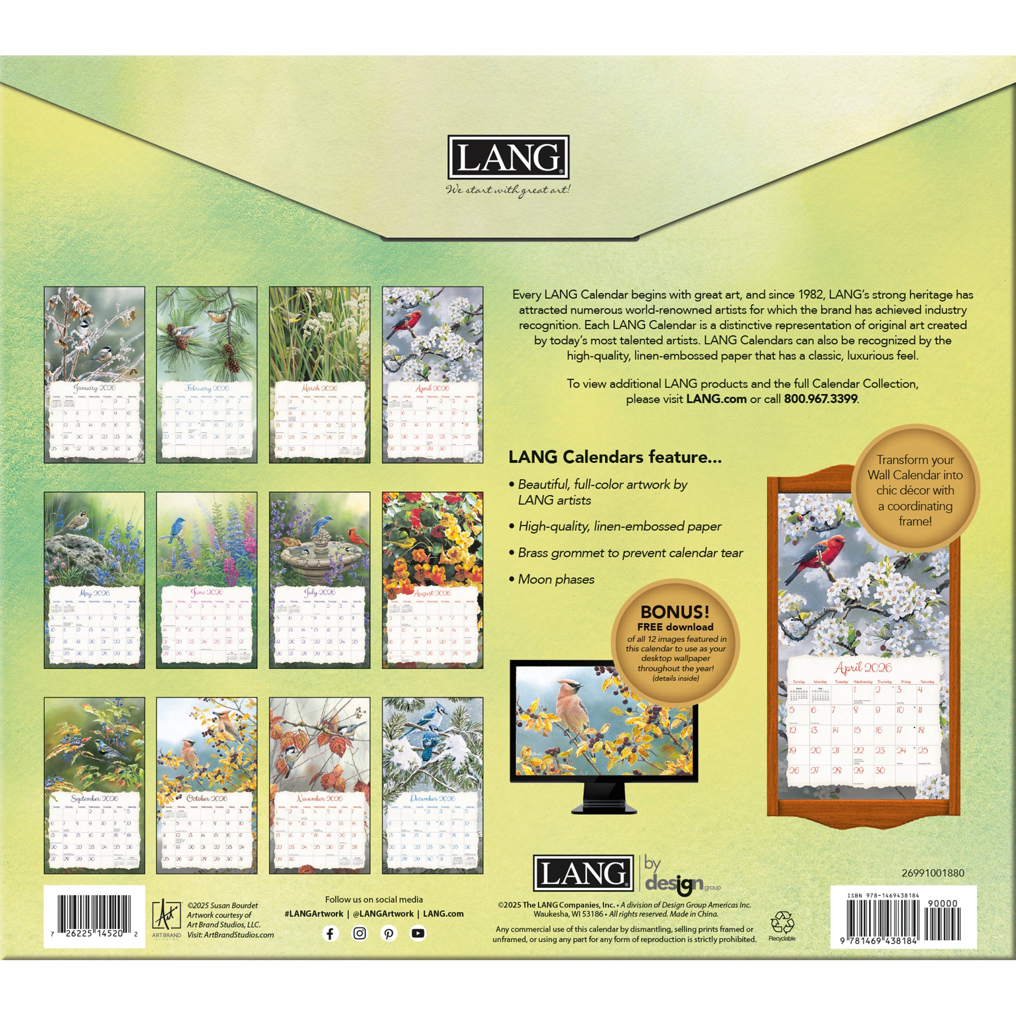 Songbirds 2026 | Wall Calendar