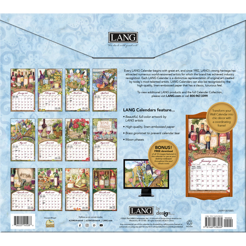 Wine Country 2026 | Wall Calendar